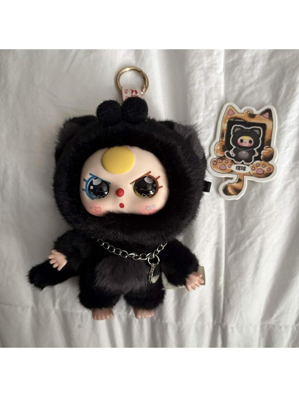 black baby three cat keychain